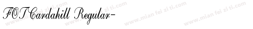FOTCardahill Regular字体转换
